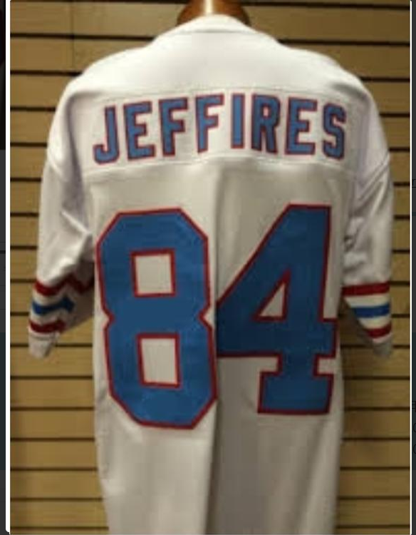 Men Houston Oilers #84 Haywood Jeffires Throwback white jersey